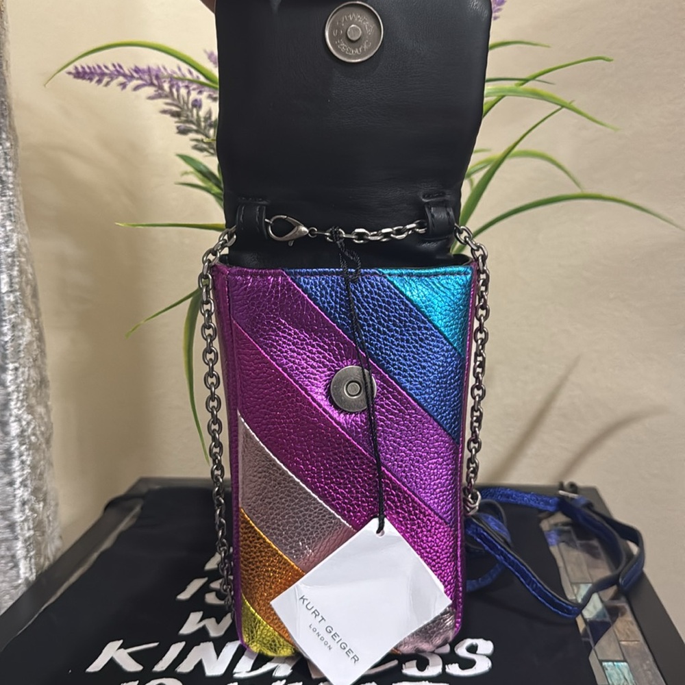 Kurt Geiger London
Metallic Rainbow Phone Crossbody Bag - Picture 5 of 12